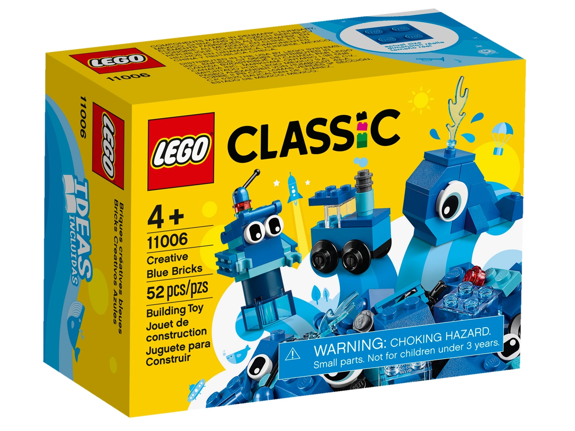 20 NEW LEGO Tile 1 x 6 Dark Blue